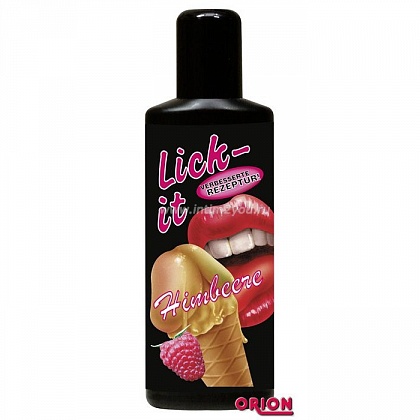 Съедобная смазка Lick It со вкусом малины - 100 мл.