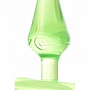 Зеленая анальная втулка с ограничителем - 6,5 см.