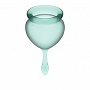 Набор темно-зеленых менструальных чаш Feel good Menstrual Cup