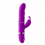 Фиолетовый вибратор-кролик FLORAL FANTASY с ушками - 22 см.