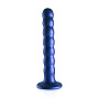 Синий фаллоимитатор Beaded G-Spot - 17 см.