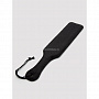 Черная шлепалка Bound to You Faux Leather Spanking Paddle - 38,1 см.