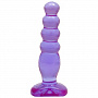 Фиолетовая анальная ёлочка Cristal Jellies - 14 см.