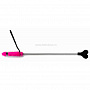 Черный стек с сердцем и розовой ручкой - 61 см.