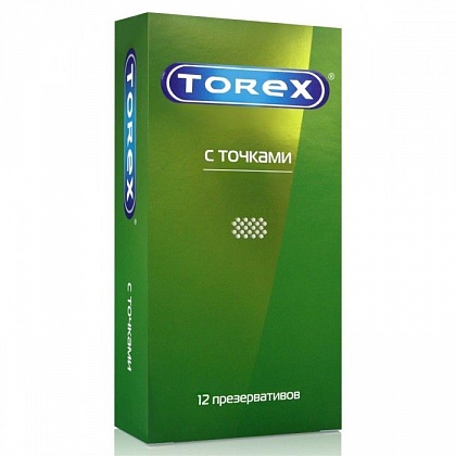 Текстурированные презервативы Torex  С точками  - 12 шт.