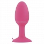 Розовая пробка POPO Pleasure со встроенным вовнутрь стальным шариком - 10,5 см.