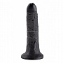 Чёрный фаллоимитатор с присоской 7  Cock - 19,9 см.